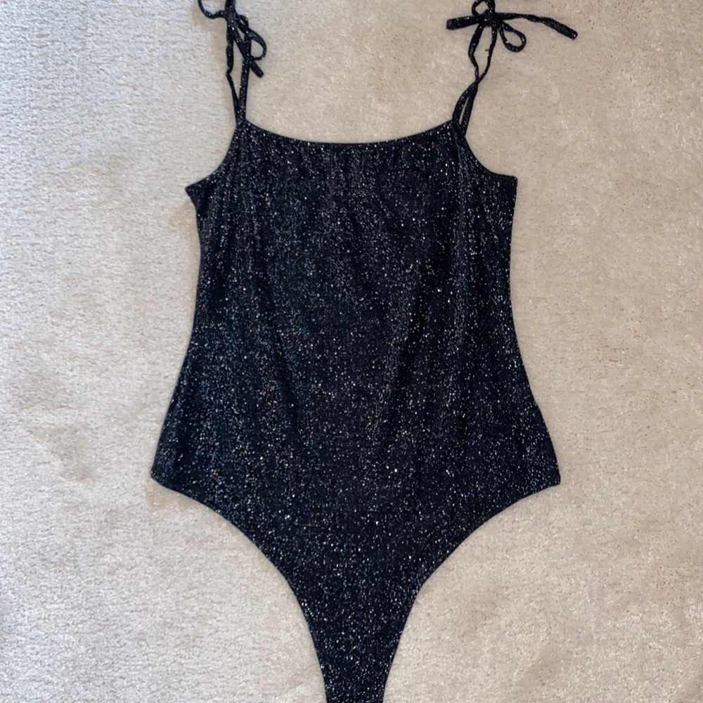 Fashion Nova Black bodysuit, Size M
